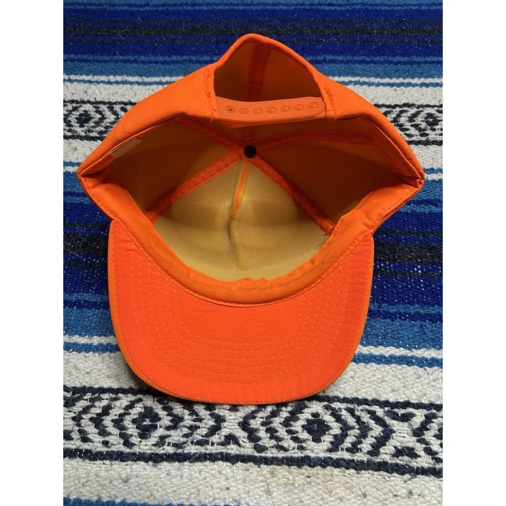Vintage Yupoong Builders Supply Mount Olive Blue Ridge Paint Orange Snapback Hat